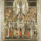A LARGE AND A VERY FINE ICON SHOWING THE PROTECTING VEIL OF THE MOTHER OF GOD (POKROV) - фото 1