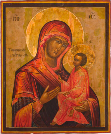 AN ICON SHOWING THE TIKHVINSKAYA MOTHER OF GOD - photo 1