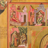 A FINE, LARGE AND VERY RARE ICON SHOWING THE KAZANSKAYA MOTHER OF GOD WITHIN A SURROUND - фото 3