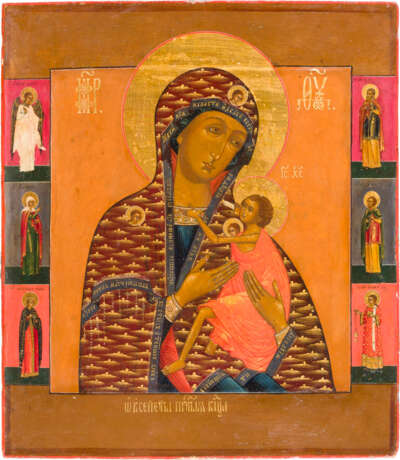 AN ICON SHOWING THE MOTHER OF GOD 'O VSEPYETAYA MATI' (O ALL-HYMNED MOTHER) - photo 1