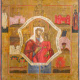 A RARE ICON SHOWING THE MOTHER OF GOD 'SURETY OF SINNERS' - photo 1