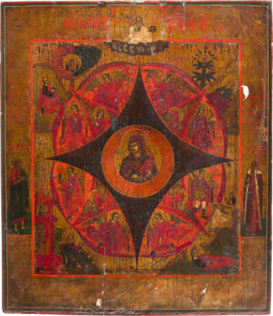 AN ICON SHOWING THE MOTHER OF GOD 'OF THE BURNING BUSH' - photo 1