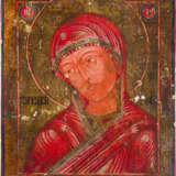 A RARE ICON SHOWING THE 'FIRE-APPEARING' MOTHER OF GOD (OGNEVIDNAYA) - фото 1