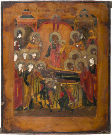 TWO ICONS: DORMITION OF THE MOTHER OF GOD AND THE MOTHER OF GOD 'JOY TO ALL WHO GRIEVE' - photo 2
