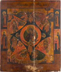 A LARGE ICON SHOWING THE MOTHER OF GOD 'OF THE BURNING BUSH'