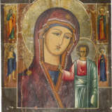 TWO ICONS SHOWING THE THREE-HANDED MOTHER OF GOD AND THE KAZANSKAYA MOTHER OF GOD - photo 2