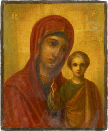A SMALL ICON SHOWING THE KAZANSKAYA MOTHER OF GOD - photo 1