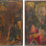 TWO ICONS: THE APPEARANCE OF THE MOTHER OF GOD TO ST. SERGEY OF RADONEZH AND ST. NICHOLAS - photo 1
