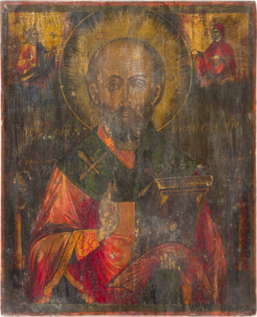 TWO ICONS: THE APPEARANCE OF THE MOTHER OF GOD TO ST. SERGEY OF RADONEZH AND ST. NICHOLAS - photo 3