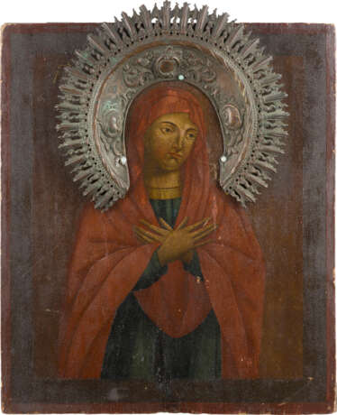 AN ICON SHOWING THE MOURNING MOTHER OF GOD - photo 1