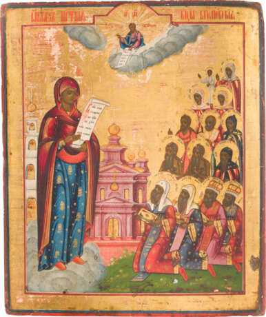 A LARGE ICON SHOWING THE BOGOLUBKSKAYA MOTHER OF GOD - фото 1