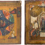 TWO ICONS SHOWING THE MOTHER OF GOD 'OF THE BURNING BUSH' AND THE MOTHER OF GOD 'JOY TO - фото 1