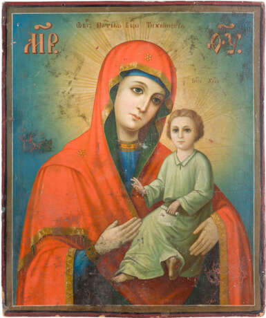 A LARGE ICON SHOWING THE TIKHVINSKAYA MOTHER OF GOD - photo 1
