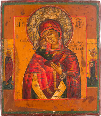 TWO SMALL ICONS SHOWING PORTAITS OF THE MOTHER OF GOD - photo 3
