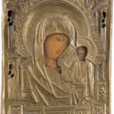 TWO ICONS WITH OKLAD: THE MOTHER OF GOD OF KAZAN AND 'OF UNEXPECTED JOY' - photo 2