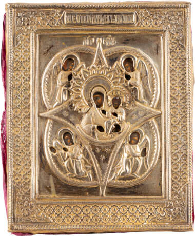 A SMALL ICON SHOWING THE MOTHER OF GOD 'THE UNBURNT THORNBUSH' - фото 1