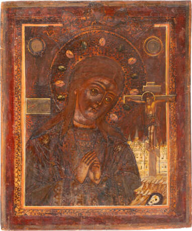 AN ICON SHOWING THE AKTHYRSKAYA MOTHER OF GOD - фото 1