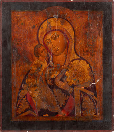 AN ICON SHOWING THE VLADIMIRSKAYA MOTHER OF GOD - photo 1
