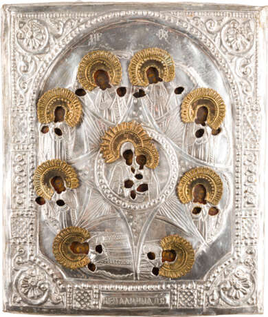 AN ICON SHOWING THE MOTHER OF GOD 'OF THE BURNING BUSH' WITH OKLAD - фото 1