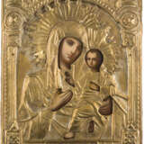 AN ICON SHOWING THE MOTHER OF GOD OF TIKHVIN WITH OKLAD - photo 1
