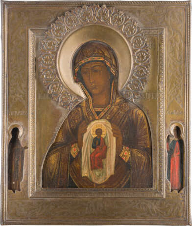 A RARE ICON SHOWING THE MOTHER OF GOD 'THE HELPER IN CHILDBIRTH' WITH RIZA - photo 2
