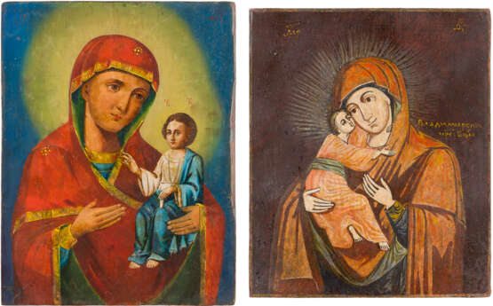 TWO ICONS SHOWING IMAGES OF THE MOTHER OF GOD - photo 1