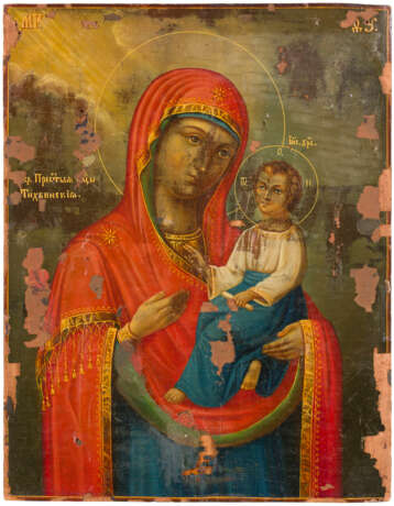 TWO ICONS SHOWING THE MOTHER OF GOD OF THE KIEV CAVES AND THE TIKHVINSKAYA MOTHER OF GOD - photo 2