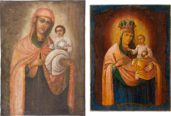TWO ICONS SHOWING IMAGES OF THE MOTHER OF GOD - photo 1