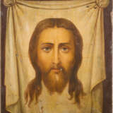 A LARGE PROCESSIONAL ICON SHOWING THE MOTHER OF GOD OF THE SIGN AND THE MANDYLION - photo 2