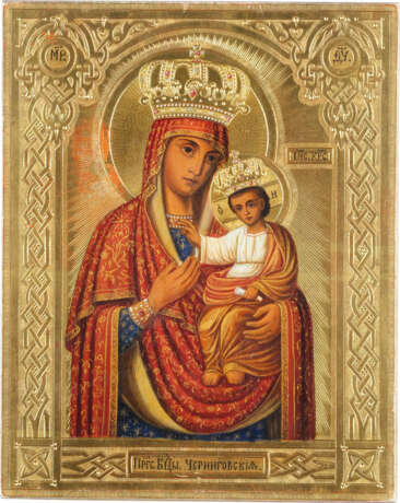 A SMALL ICON SHOWING THE MOTHER OF GOD OF CHERNIGOV - photo 1