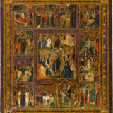 TWO ICONS: THE PROTECTING VEIL OF THE MOTHER OF GOD (POKROV') AND A FESTIVAL ICON - photo 3