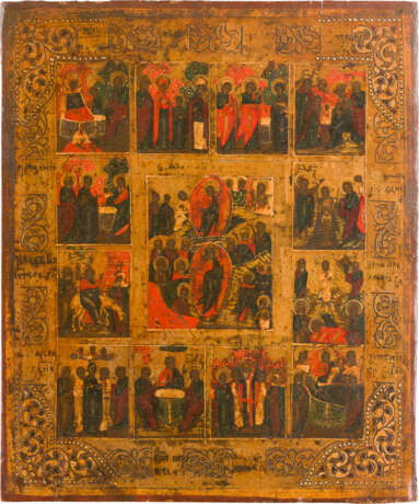 TWO ICONS: THE MOTHER OF GOD 'JOY TO ALL WHO GRIEVE' AND A FEAST DAY ICON - фото 2