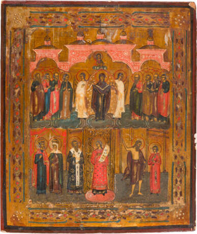 AN ICON SHOWING THE PROTECTING VEIL OF THE MOTHER OF GOD (POKROV) - photo 1