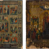 TWO ICONS SHOWING THE MOTHER OF GOD 'JOY TO ALL WHO GRIEVE' AND A FEAST DAY ICON - photo 1