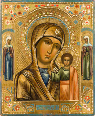 A SMALL ICON SHOWING THE KAZANSKAYA MOTHER OF GOD - photo 1