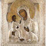 AN ICON SHOWING THE IERUSALIMSKAYA MOTHER OF GOD WITH OKLAD - фото 1