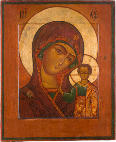 A SMALL ICON SHOWING THE KAZANSKAYA MOTHER OF GOD - photo 1