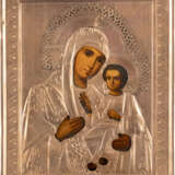 A SMALL ICON SHOWING THE IVERSKAYA MOTHER OF GOD WITH OKLAD - photo 1
