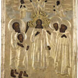 TWO SMALL ICONS WITH OKLAD: CHRIST PANTOKRATOR AND THE MOTHER OF GOD POKROV - photo 3