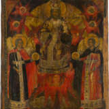 A LARGE AND FINE ICON SHOWING CHRIST ENTHRONED AS HIGH PRIEST - photo 1