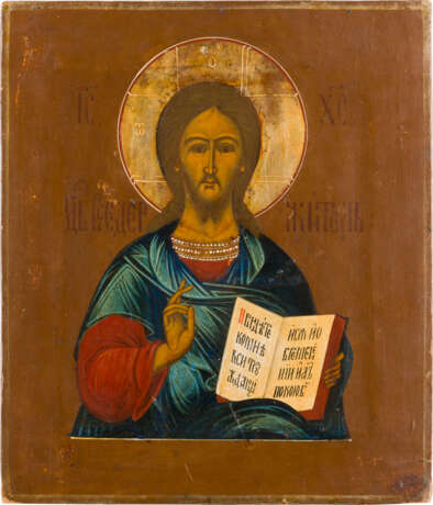 AN ICON SHOWING CHRIST PANTOKRATOR - photo 1