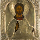 AN ICON SHOWING CHRIST PANTOKRATOR WITH OKLAD - photo 1