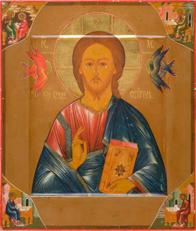 A VERY FINE ICON SHOWING CHRIST PANTOKRATOR AND THE FOUR EVANGELISTS - photo 1 A VERY FINE ICON SHOWING CHRIST PANTOKRATOR AND THE FOUR EVANGELISTS - photo 1