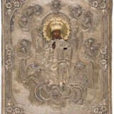 FEINE IKONE MIT DEM THRONENDEN CHRISTUS MIT OKLAD - Foto 1