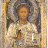 A FINE ICON SHOWING CHRIST PANTOKRATOR WITH A SILVER-GILT OKLAD - photo 1