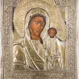 TWO ICONS WITH OKLAD: THE KAZANSKAYA MOTHER OF GOD AND ST. JOHN THE FORERUNNER FROM A - фото 2