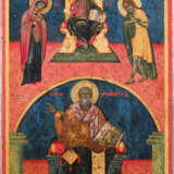 FEINE ZWEIFELDER-IKONE MIT DEESIS UND DEM HEILIGEN ATHANASIOS - Foto 1