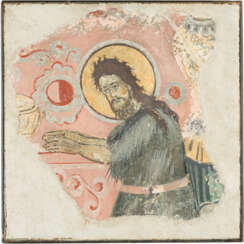 A FRAGMENT OF A FRESCO SHOWING ST. JOHN THE FORERUNNER FROM A DEISIS