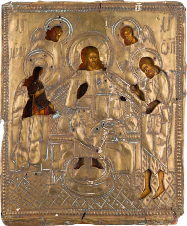 A SMALL ICON SHOWING THE DEISIS WITH OKLAD - photo 1