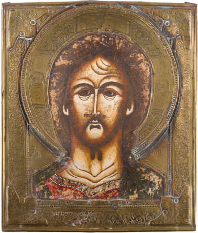 AN ICON SHOWING CHRIST 'WITH THE FEARSOME EYE' WITH RIZA - photo 1